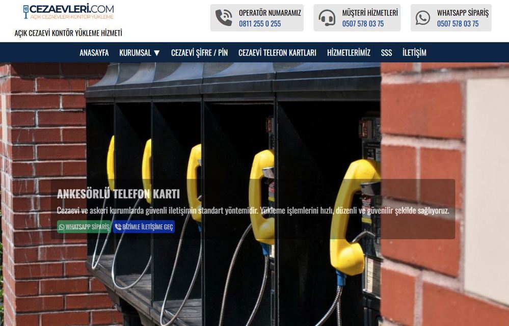 Cezaevindeki yakınlarınızla iletişim kurmanın en modern yolu, dijital pın ve dakika yükleme